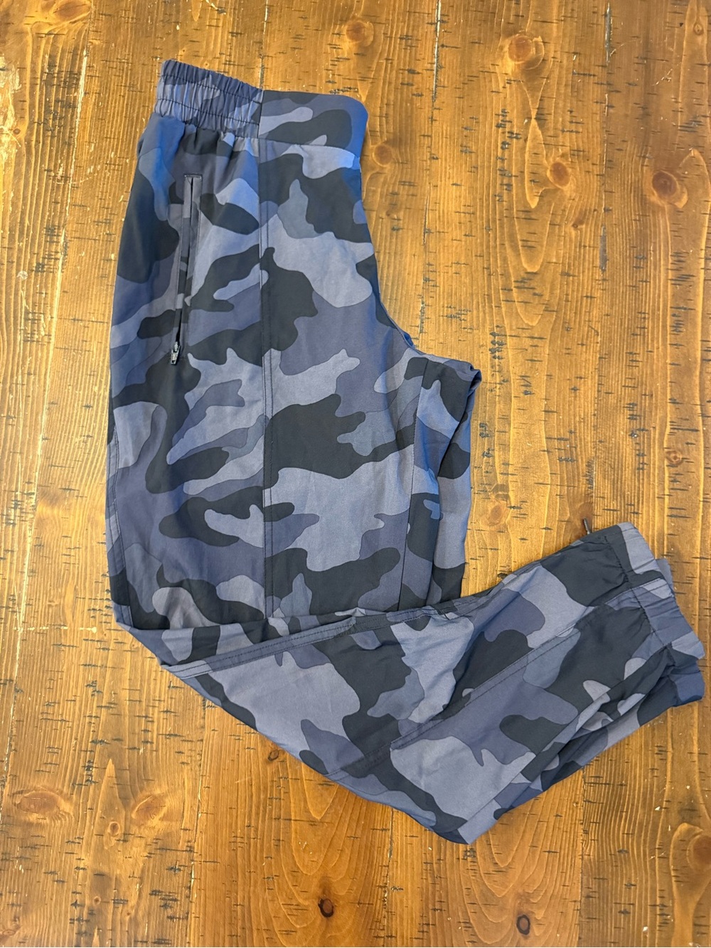 Old Navy Lightweight Jogger Athletic Pants Black & Gray Camouflage Print Sz S